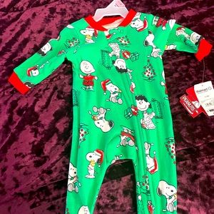 0-3 month baby Christmas pajamas